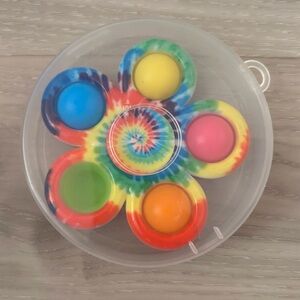 Tie-Dye Flower Fidget Toy – Sensory Pop It Spinner